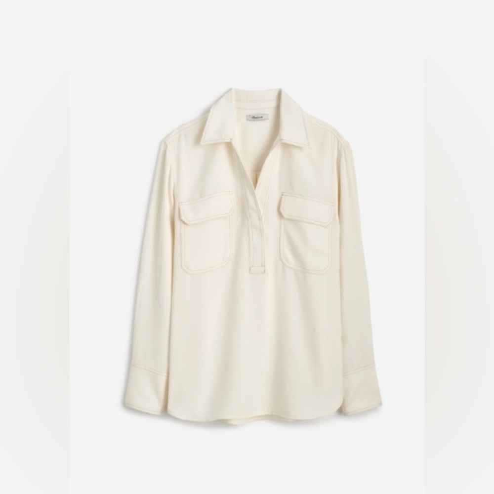 Madewell Button Front Blouse - Picture 1 of 9